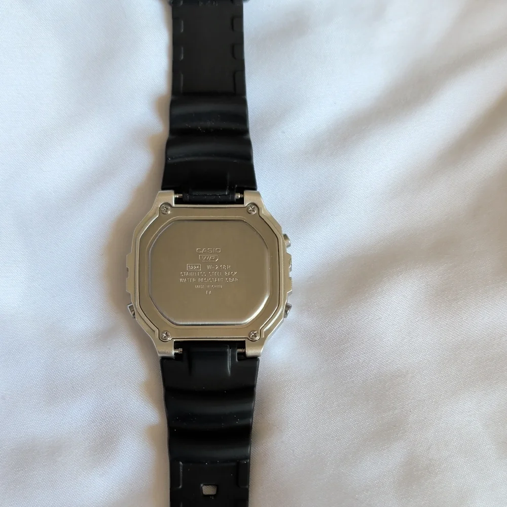 Casio Illuminator Digital Watch - Black and Silver Tone